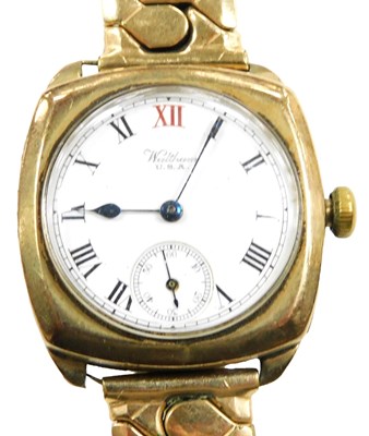 Lot 622 - A Waltham gentleman's 9ct gold cased...
