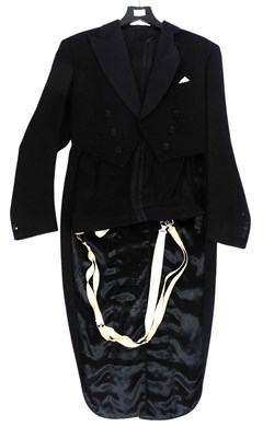 Lot 646 - A gentleman's black frock coat, and trousers.