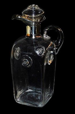 Lot 594 - An Edward VII cut glass claret jug, with...
