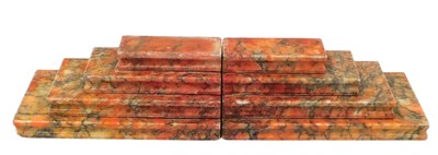 Lot 600 - A pair of early 20thC continental marble...