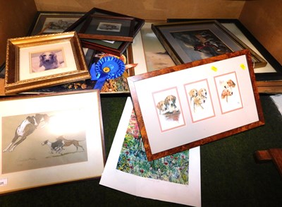 Lot 2025 - Various dog related pictures, to include...