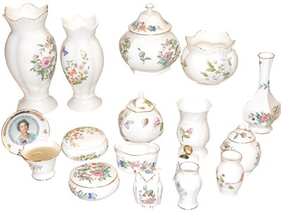 Lot 605 - A group of Ainsley porcelain Pembroke pattern...
