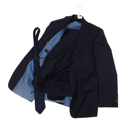 Lot 2062 - A Hugo Boss pin stripe suit, comprising jacket,...