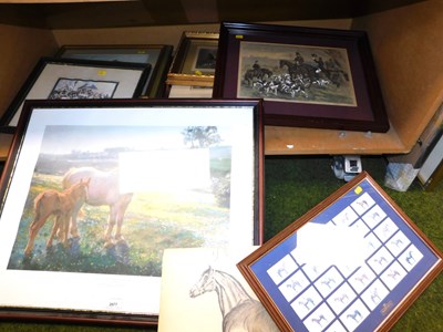 Lot 2077 - Various pictures, prints, etc., to include...