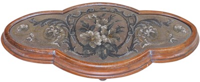 Lot 615 - A Victorian mahogany and beadwork table stand,...