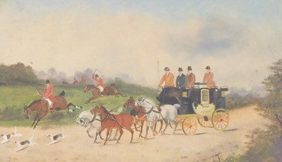 Lot 650 - F Bevis (British 19thC). A hunt and the York...