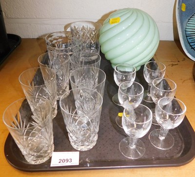 Lot 2093 - Various drinking glasses, to include a set of...