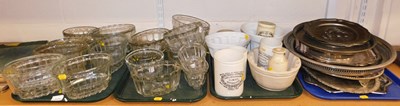 Lot 2105 - A group of glass jelly moulds, together with...
