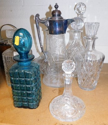 Lot 2110 - A group of glassware, to include a claret jug...