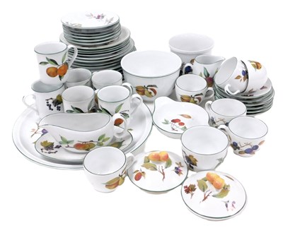 Lot 660 - A Royal Worcester porcelain Evesham pattern...