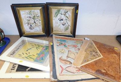 Lot 2119 - Ken Turner. Floral studies, gouache, signed,...
