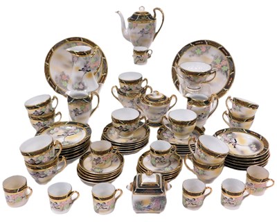 Lot 212A - A Japanese eggshell porcelain part tea and...