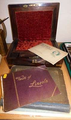 Lot 2126 - A 19thC mahogany writing slope, with brass...