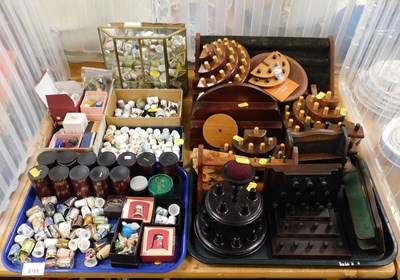 Lot 2159 - Various porcelain thimbles, to include Royal...