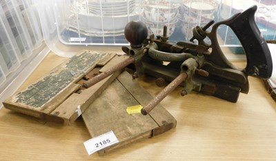 Lot 2185 - A Stanley number 45 plane, together with cutters.