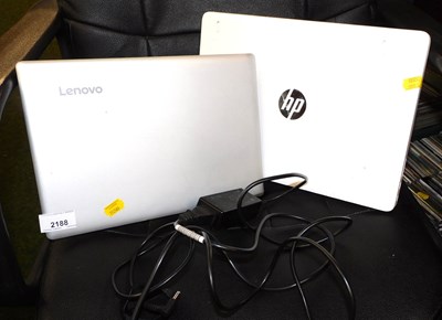 Lot 2188 - A Lenovo laptop and an HP laptop. (2)