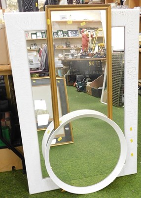 Lot 2268 - Three wall mirrors, one of rectangular form...