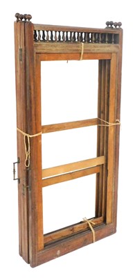 Lot 733 - A Victorian mahogany four fold screen, fabric...