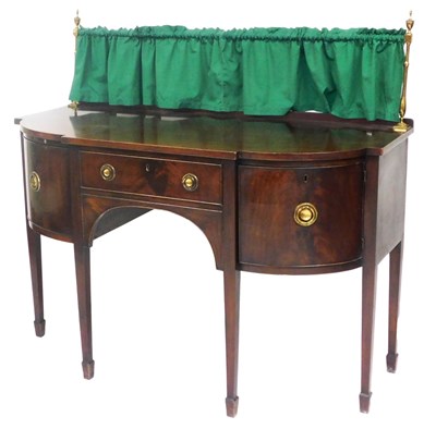 Lot 767 - A George III mahogany breakfront sideboard,...