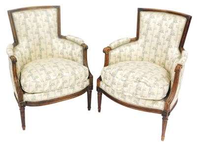 Lot 684 - A pair of Victorian mahogany tub armchairs,...