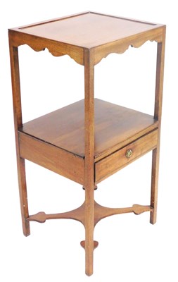 Lot 737 - A George III mahogany night table, of...
