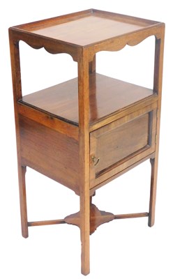 Lot 738 - A George III mahogany night table, of...