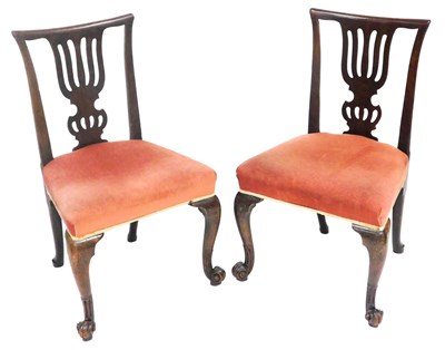Lot 686 - A pair of George III Chippendale period...