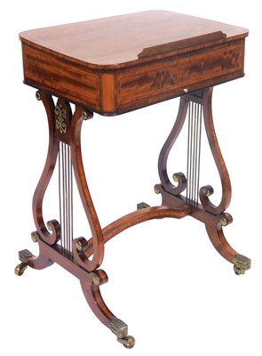 Lot 742 - A George III mahogany and satinwood...