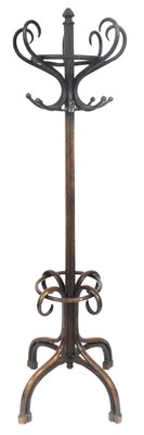 Lot 692 - A late 19thC bent wood coat and hat stand,...