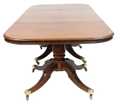 Lot 718 - A Victorian mahogany triple pedestal D-end...