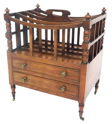 Lot 746 - An Edwardian mahogany four division Canterbury,...