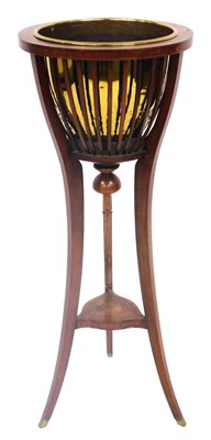 Lot 747 - An Edwardian mahogany circular jardiniere...