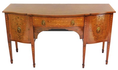 Lot 772 - An Edwardian Sheraton style mahogany and...