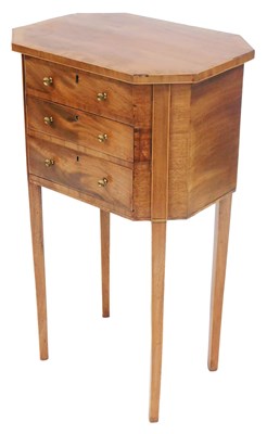 Lot 779 - An Edwardian mahogany and boxwood line inlaid...