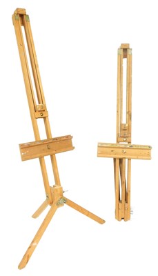 Lot 786 - Two Winsor & Newton beech artist's easels,...
