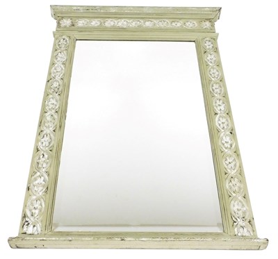 Lot 800 - A Victorian pale green and white painted wall...