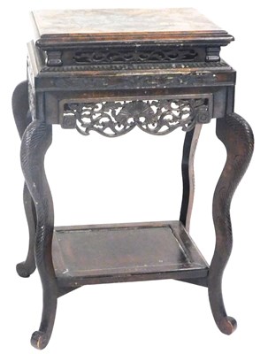 Lot 818 - A late 19thC Chinese hardwood jardiniere stand,...