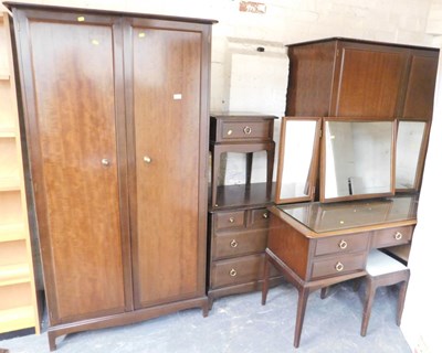 Lot 1003 - A Stag Minstrel bedroom suite, comprising two...