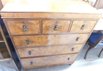 Lot 1004 - An early 20thC walnut chest, the top with a...