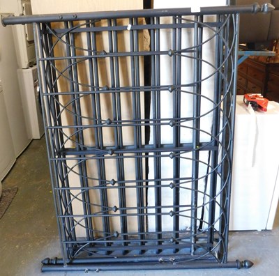 Lot 1198 - A cast metal small double bed frame,...