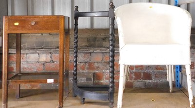 Lot 1049 - An early 20thC oak side table, the top with a...