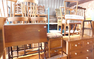 Lot 1083 - A group of furniture, to include a Sutherland...