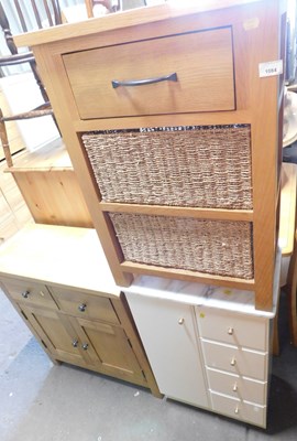 Lot 1084 - A contemporary oak side table, with a frieze...