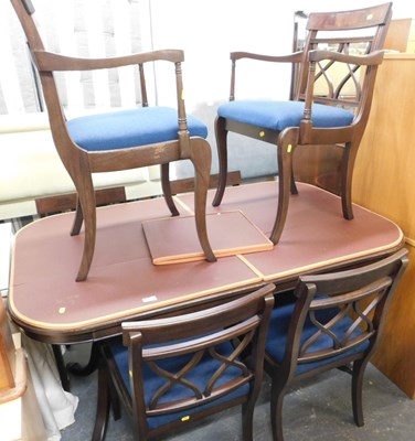 Lot 1048 - A mahogany twin pedestal dining table,...
