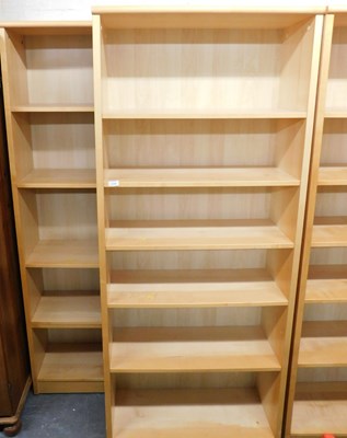 Lot 1116 - Two open bookcases, 190cm high, 79cm wide,...
