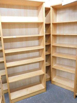 Lot 1117 - Two open bookcases, 190cm high,79cm wide, 30cm...
