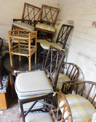 Lot 1053 - A group of 20thC bamboo style furniture,...