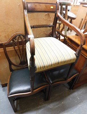 Lot 1058 - A 19thC mahogany carver chair, together with a...