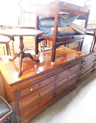 Lot 1123 - A 20thC mahogany chest, with an arrangement of...