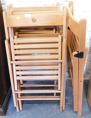 Lot 1157 - A set of six Ikea Terje folding chairs.